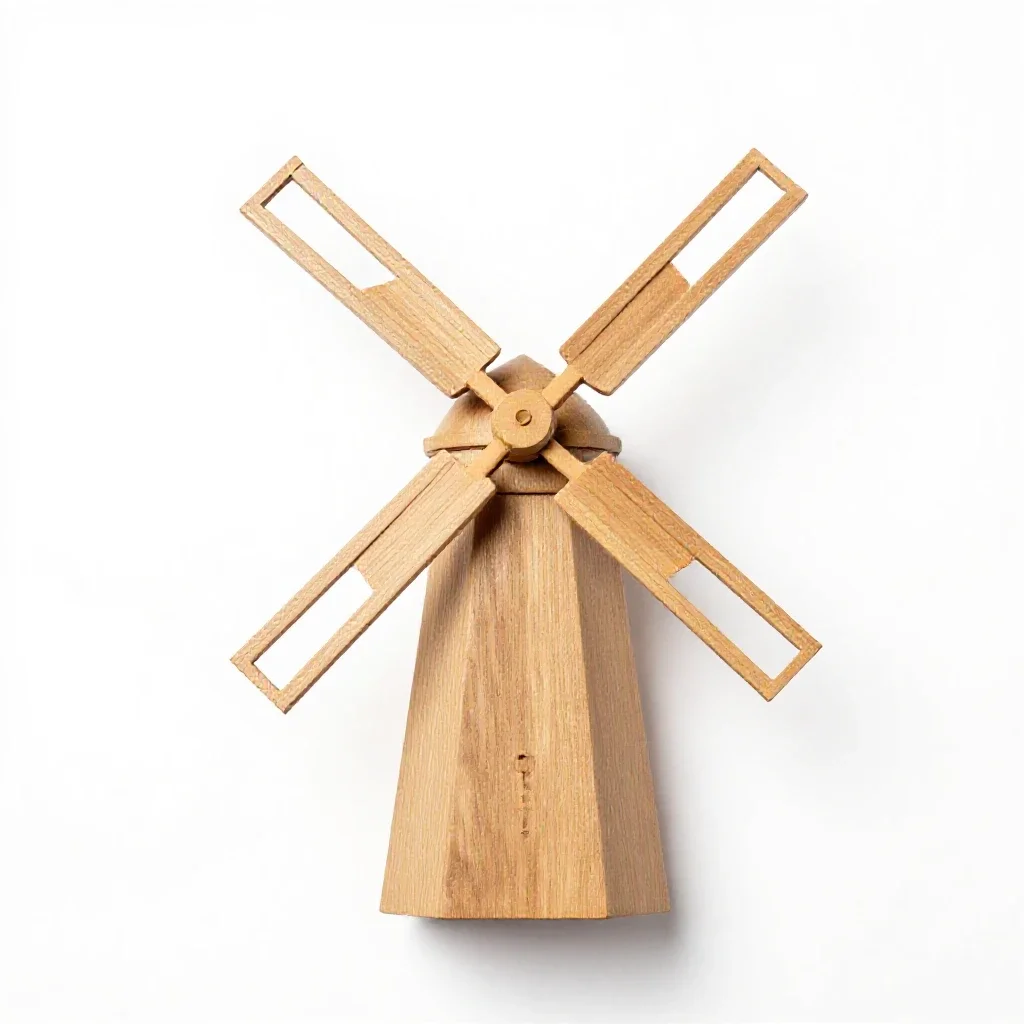 Windmill model isolated on a white background