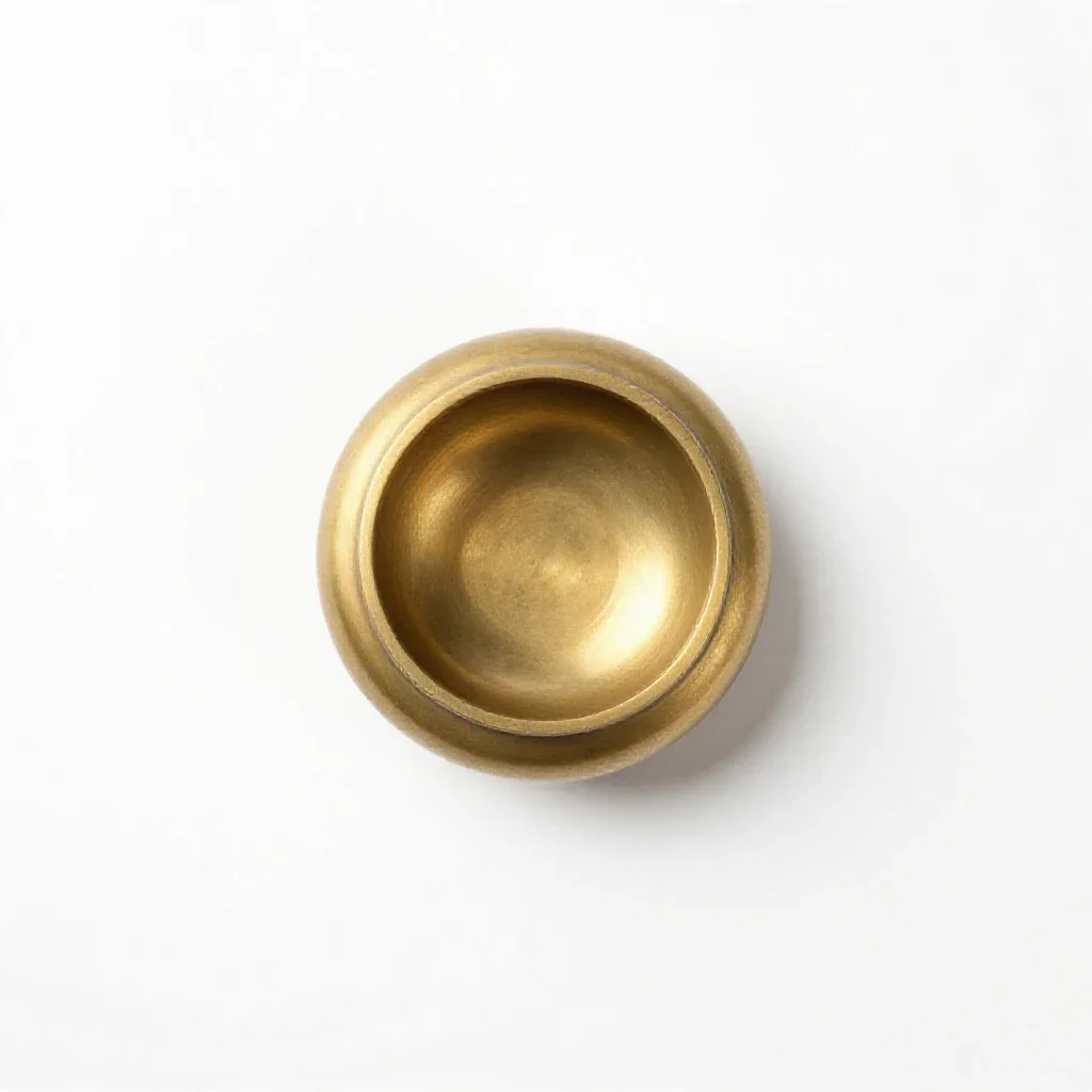 Brass incense burner isolated on a white background