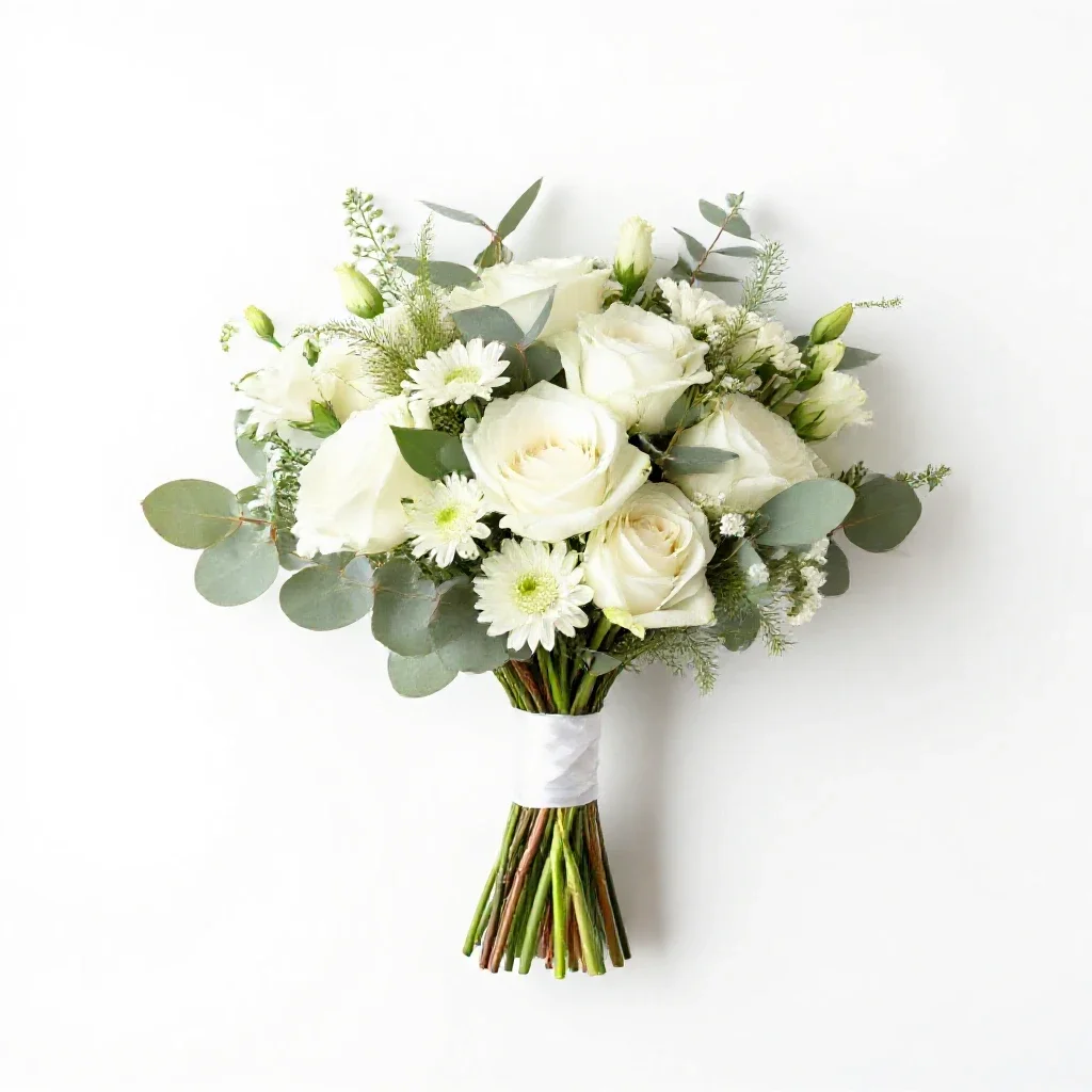 Bridal bouquet isolated on a white background