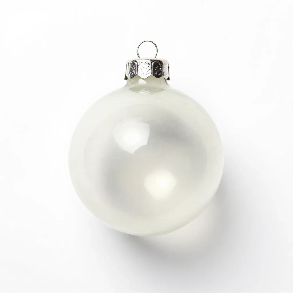 Hand-blown glass bauble isolated on a white background