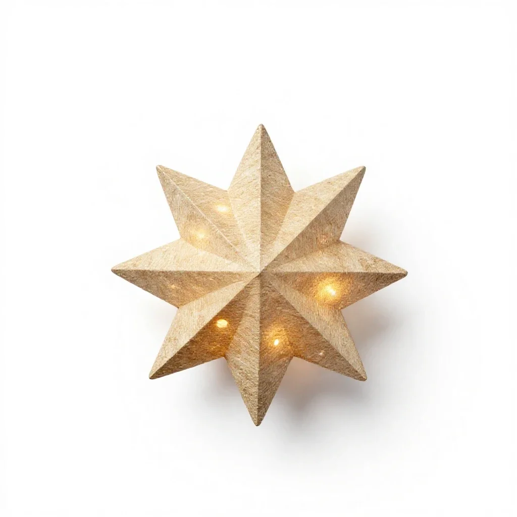 Matariki star lantern isolated on a white background