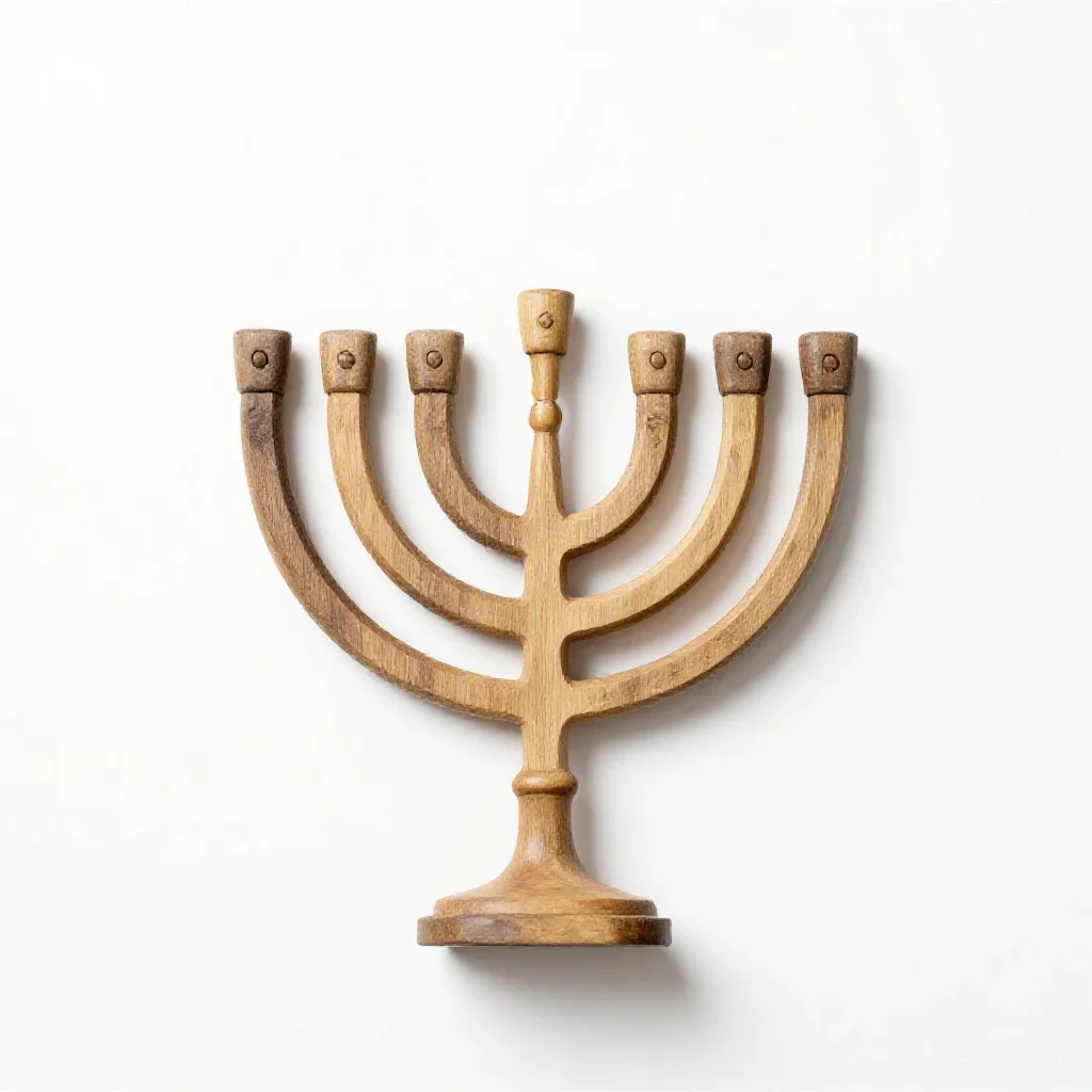 Menorah isolated on a white background