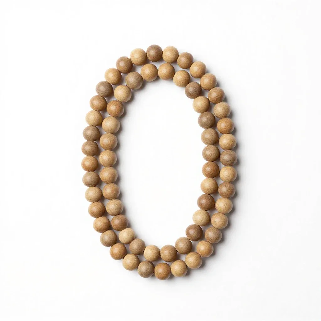 Prayer bead strand isolated on a white background