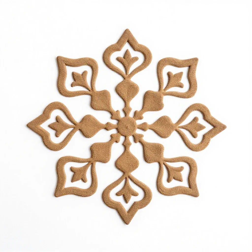 Rangoli stencil isolated on a white background