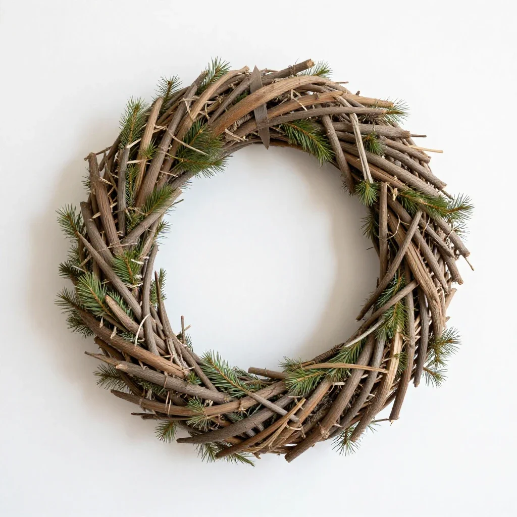 Advent wreath isolated on a white background