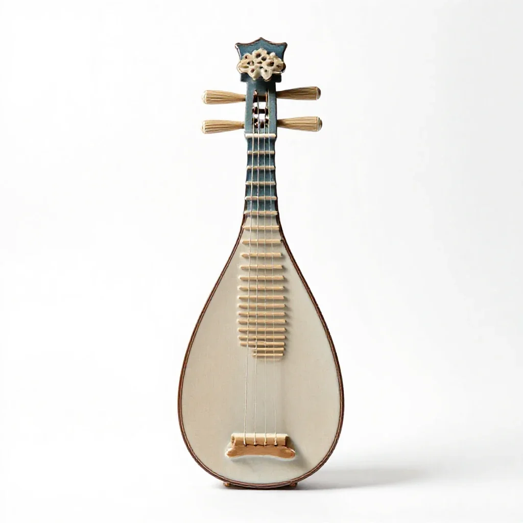 Bard's lute isolated on a white background