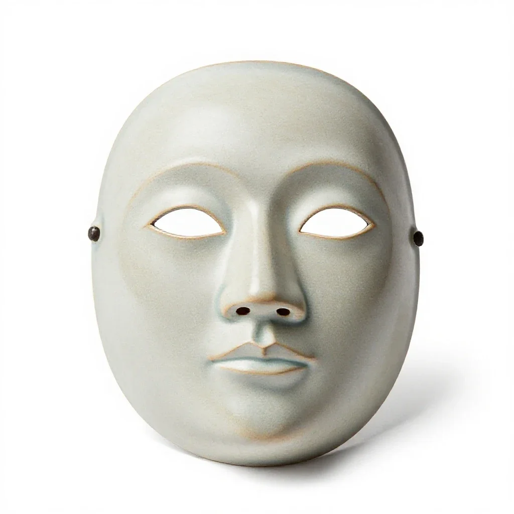 Ceremonial mask isolated on a white background
