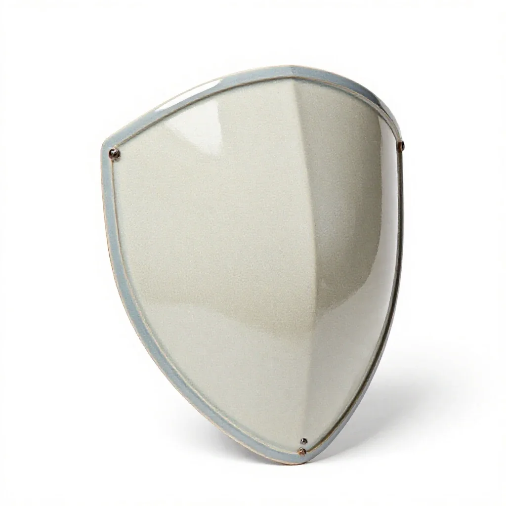 Kite shield isolated on a white background