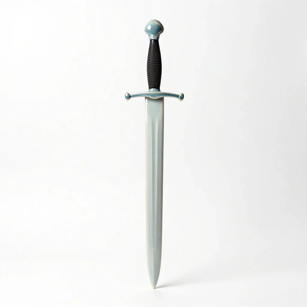 Knight's longsword isolated on a white background