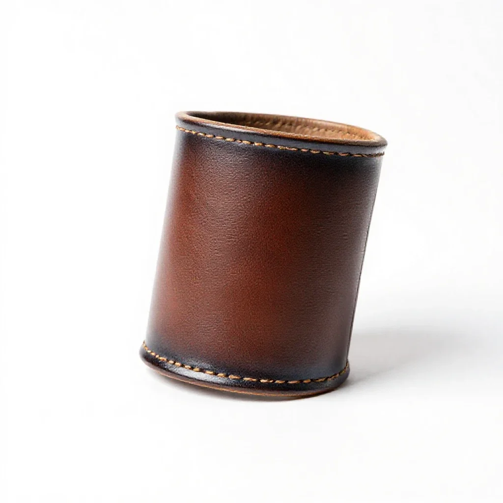 Leather bracer isolated on a white background