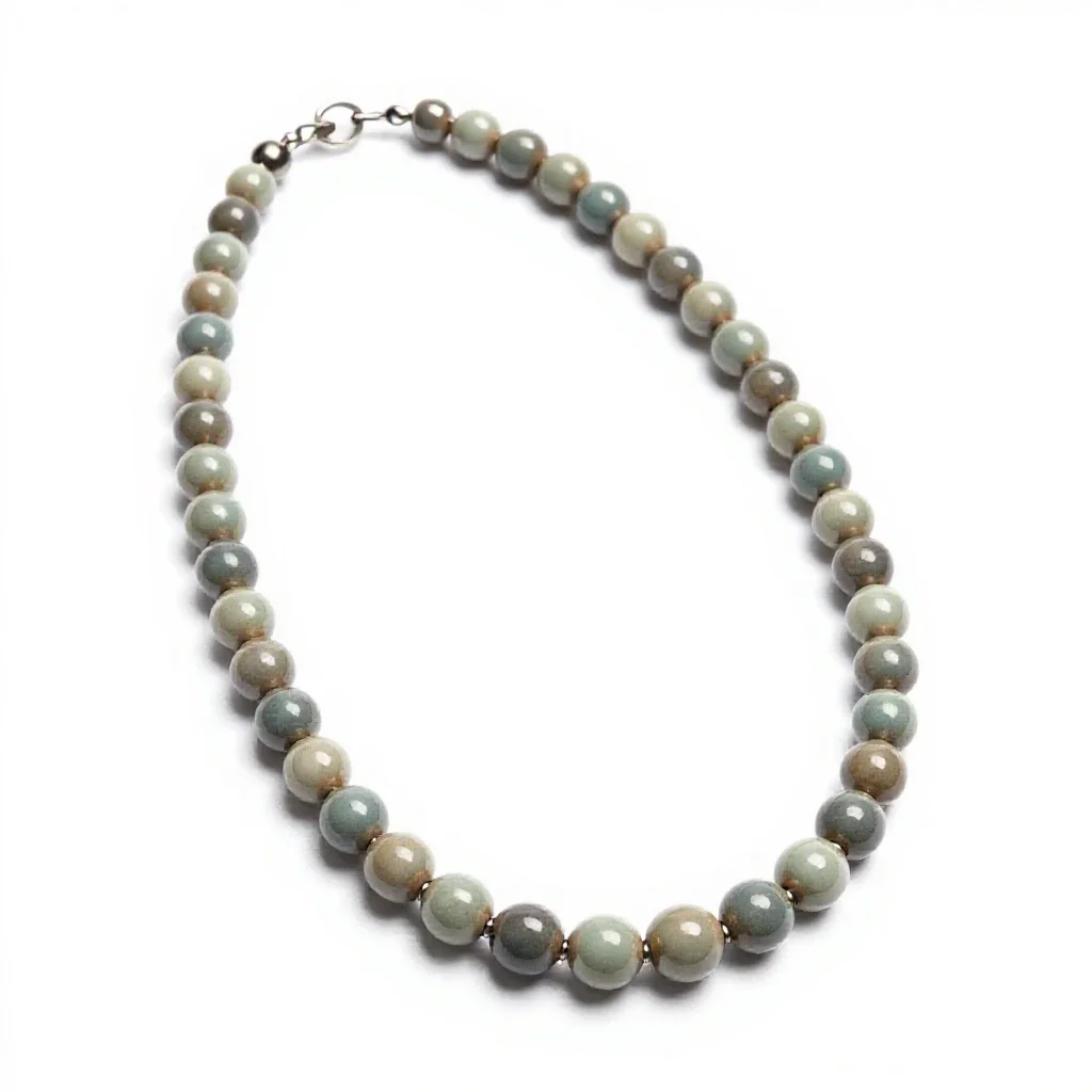 Beaded necklace isolated on a white background