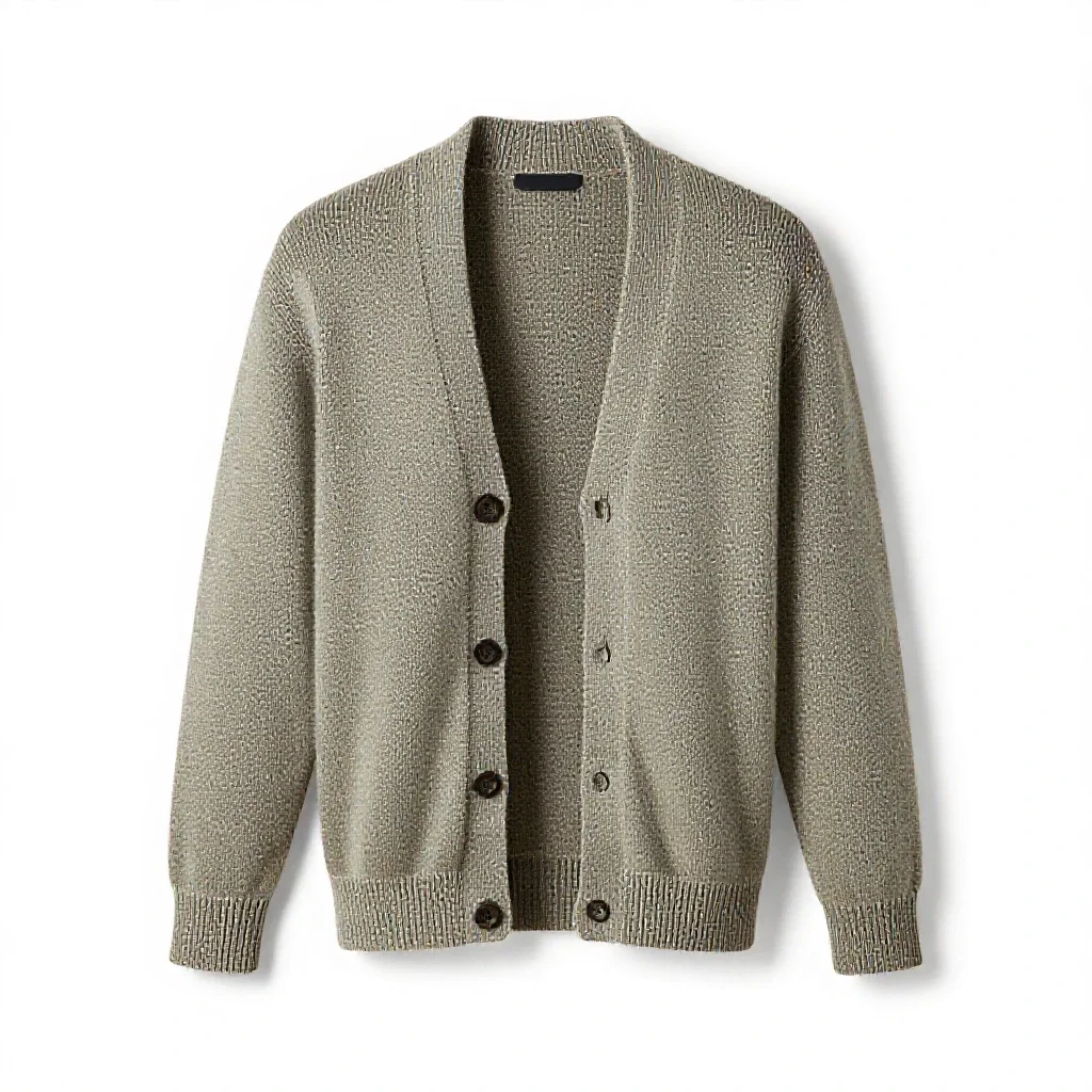 Knitted cardigan isolated on a white background