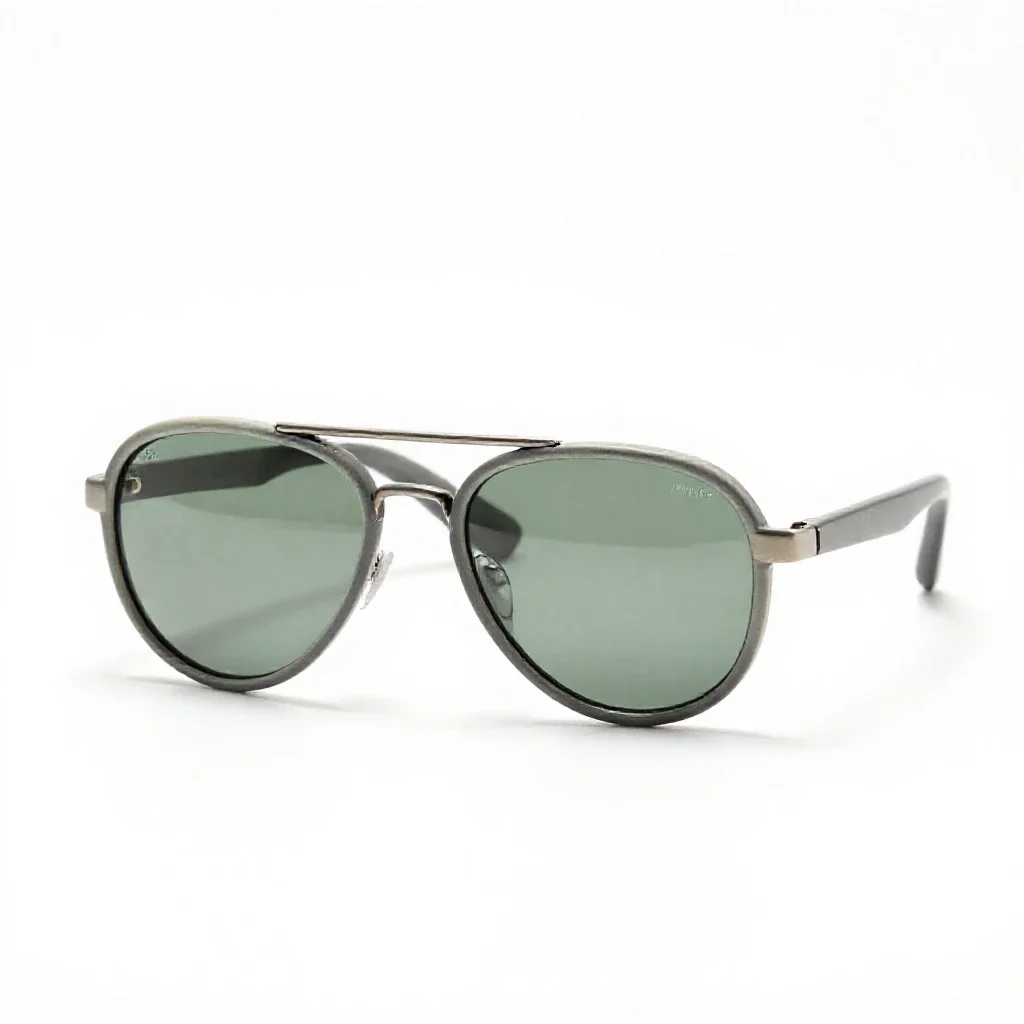 Pair of aviator sunglasses isolated on a white background