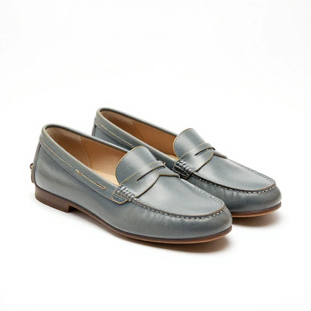 Pair of loafers isolated on a white background