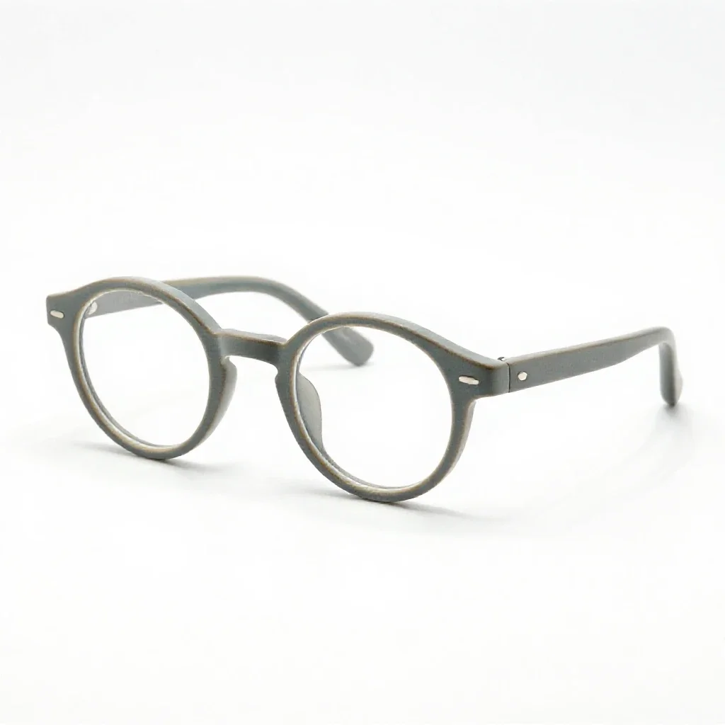 Pair of round spectacles isolated on a white background