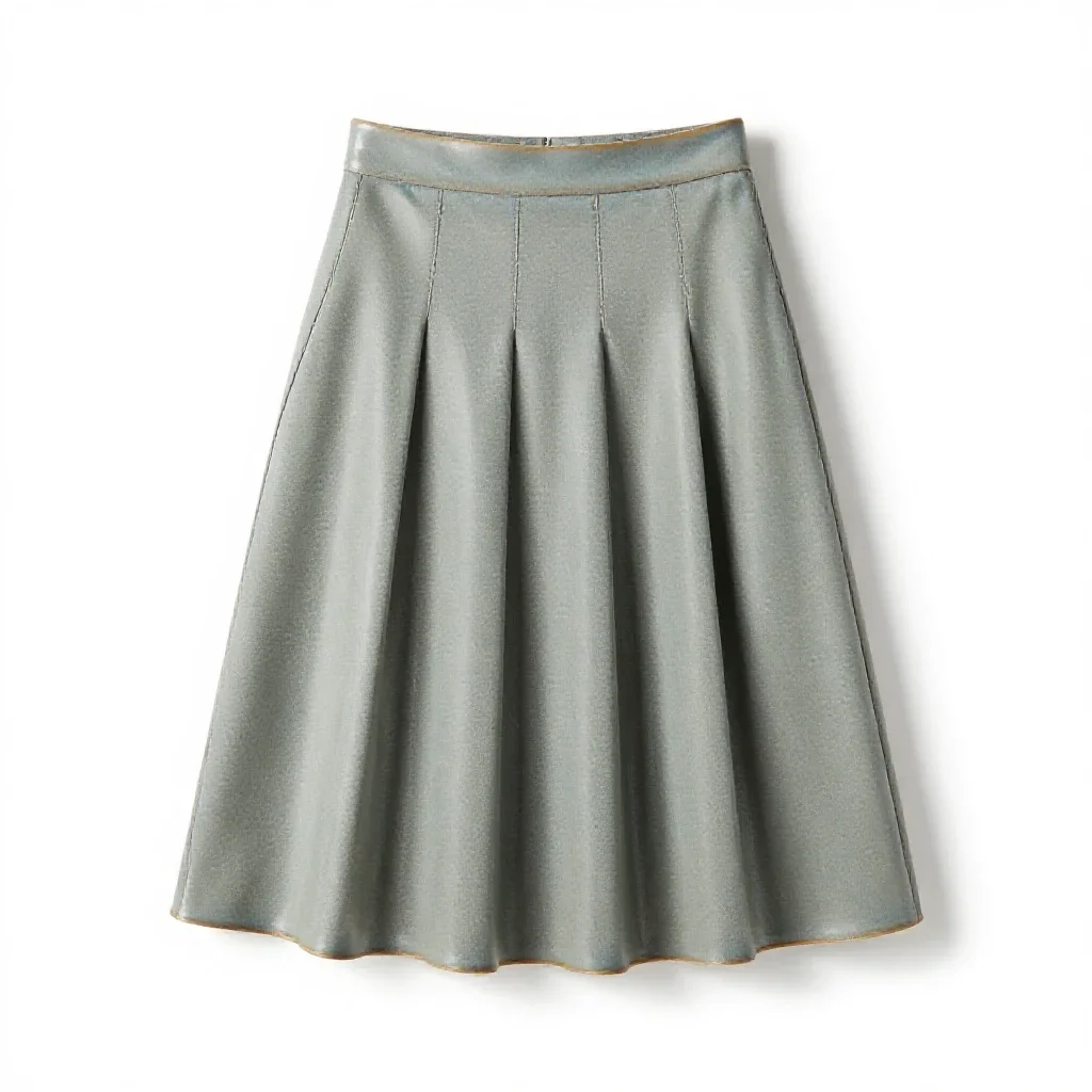 Pleated skirt isolated on a white background
