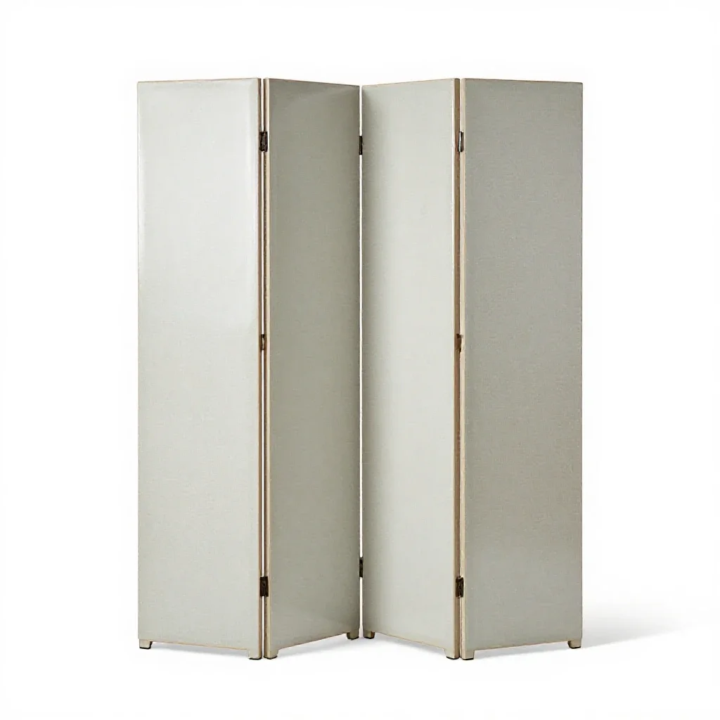 Folding screen room divider isolated on a white background