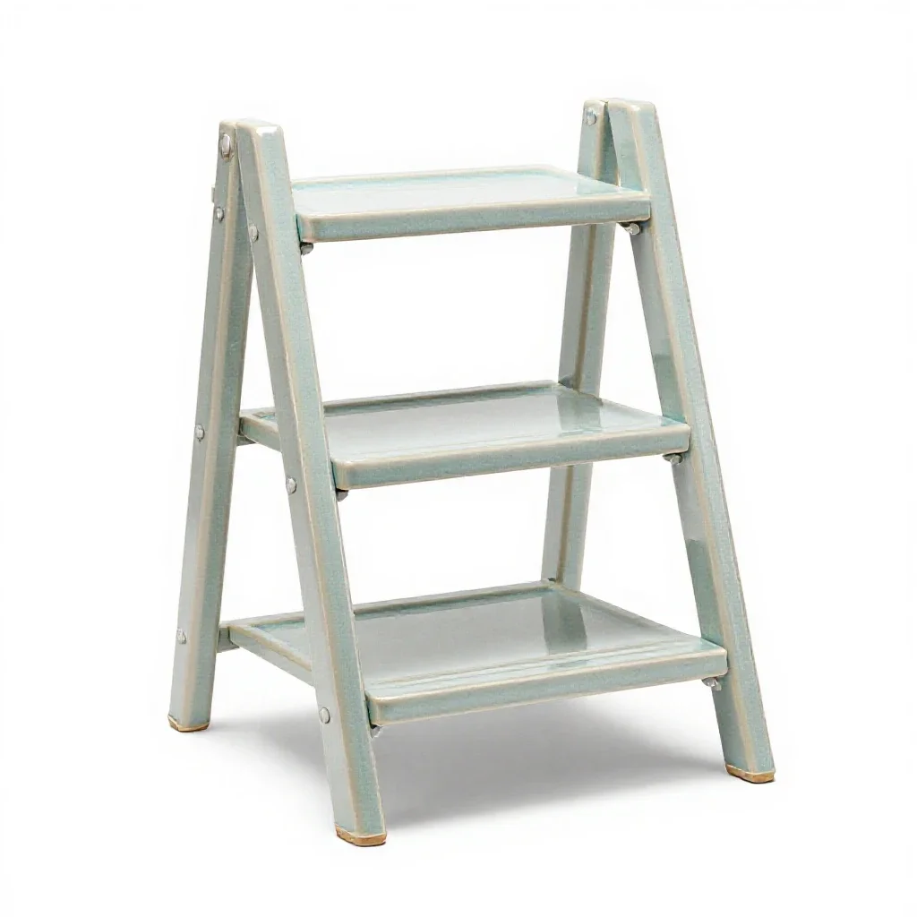 Ladder shelf isolated on a white background