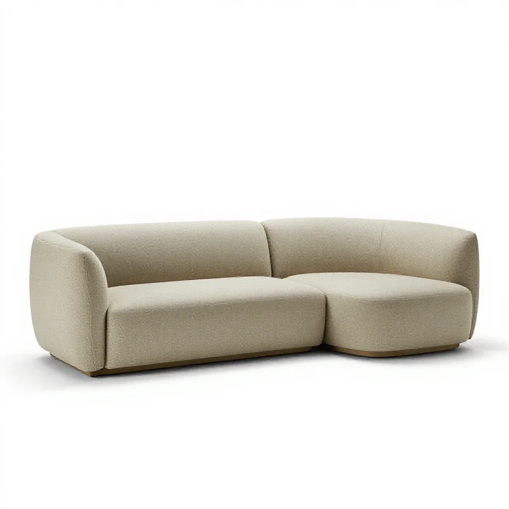 Modular sofa section isolated on a white background