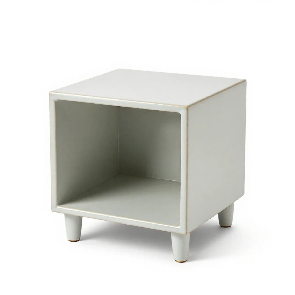 Nightstand with a shelf isolated on a white background