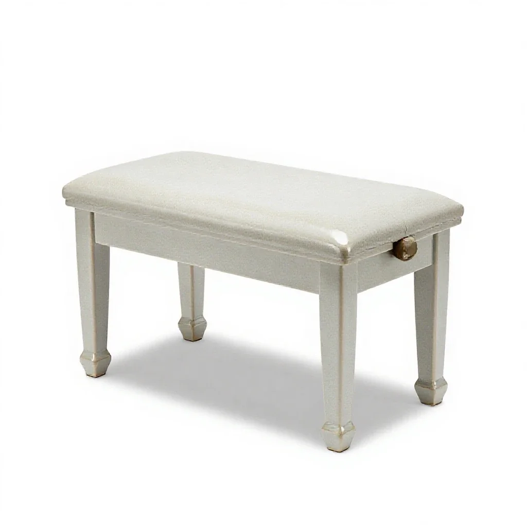 Piano bench isolated on a white background