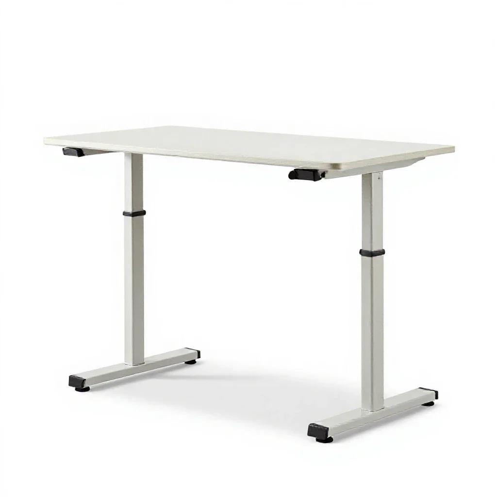 Standing desk frame isolated on a white background