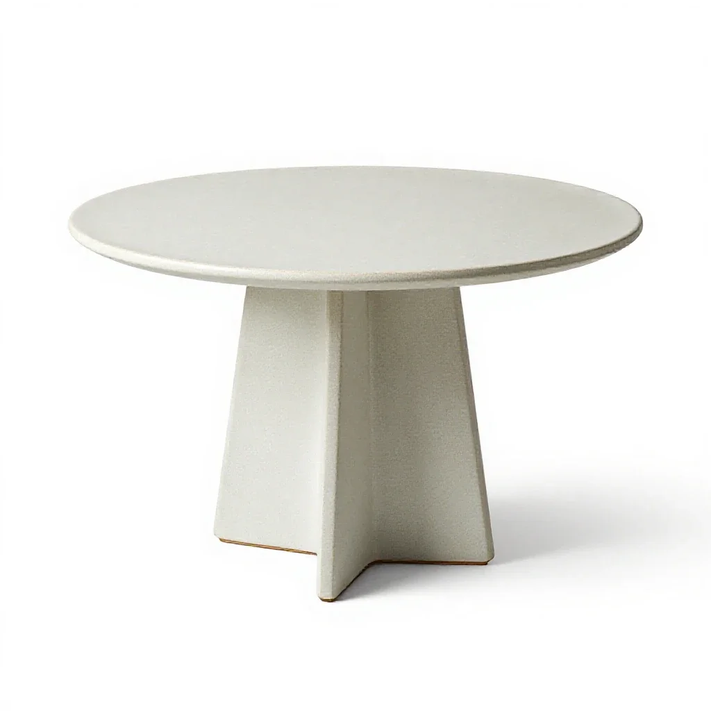Trestle table isolated on a white background