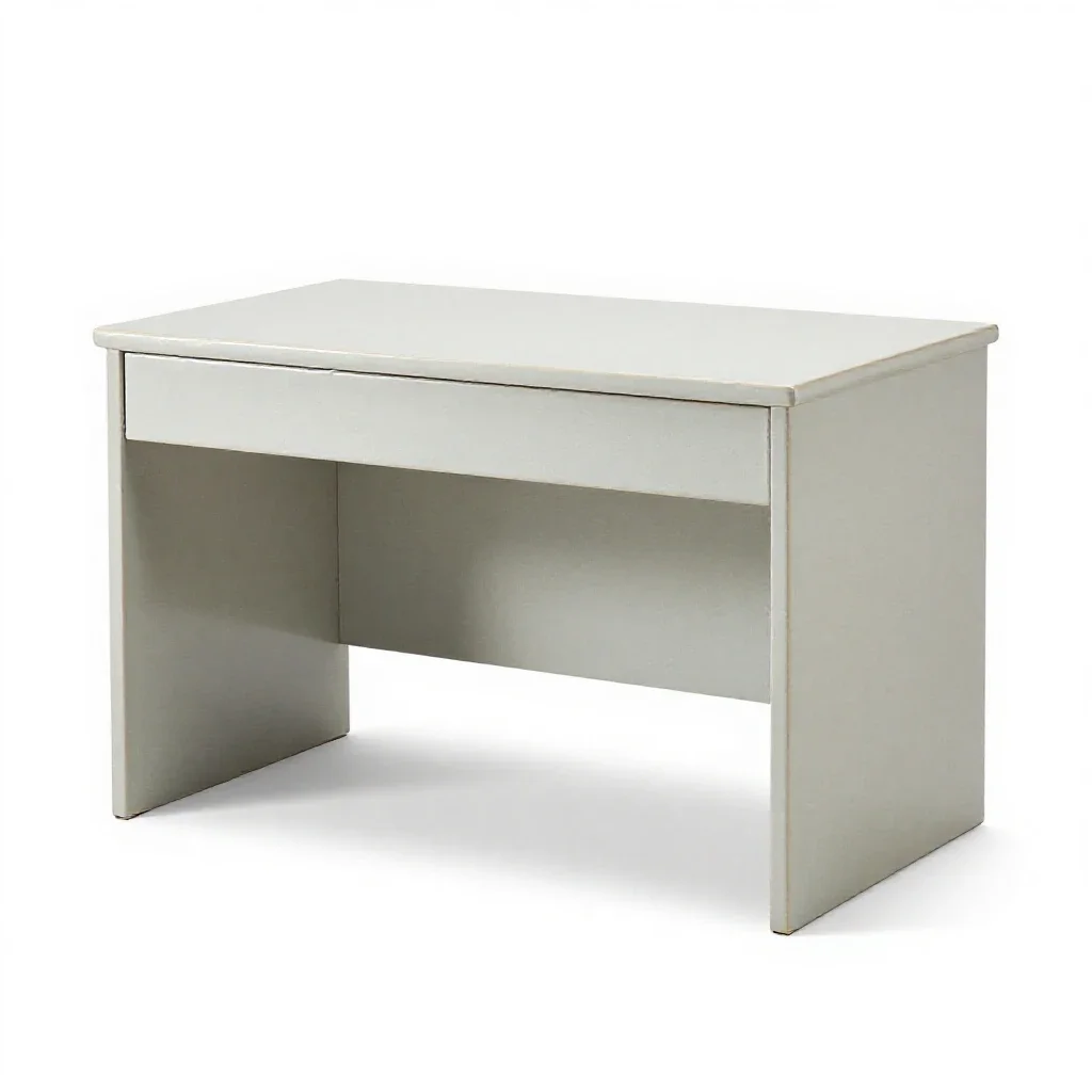 Writing desk with a drawer isolated on a white background