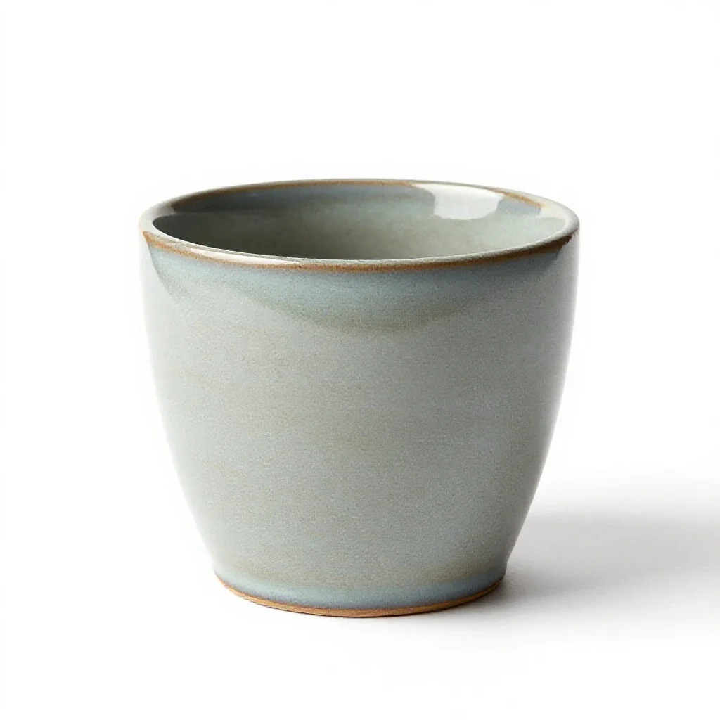 Self-watering planter isolated on a white background