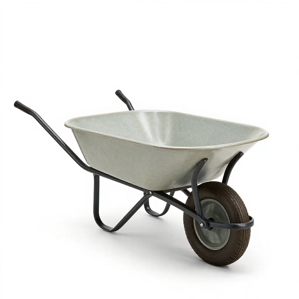 Wheelbarrow isolated on a white background