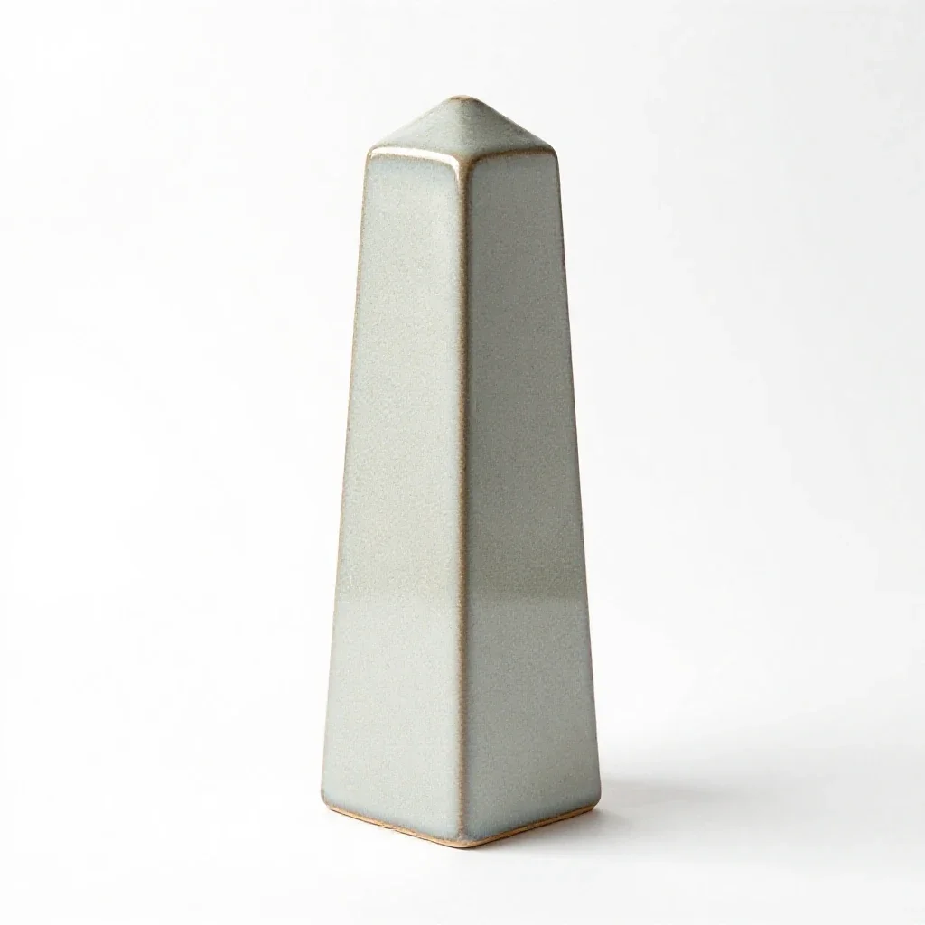 Obelisk plant support isolated on a white background