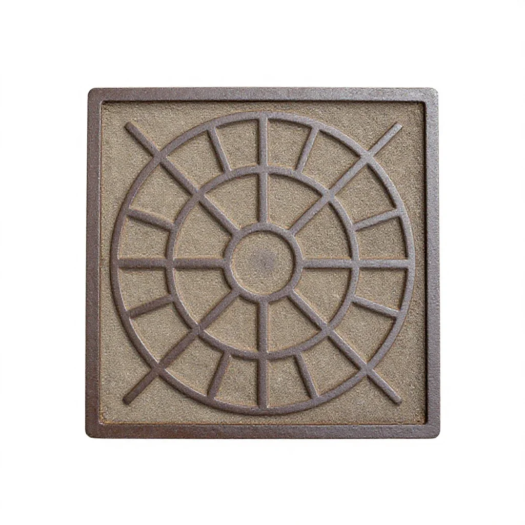 Manhole cover isolated on a white background