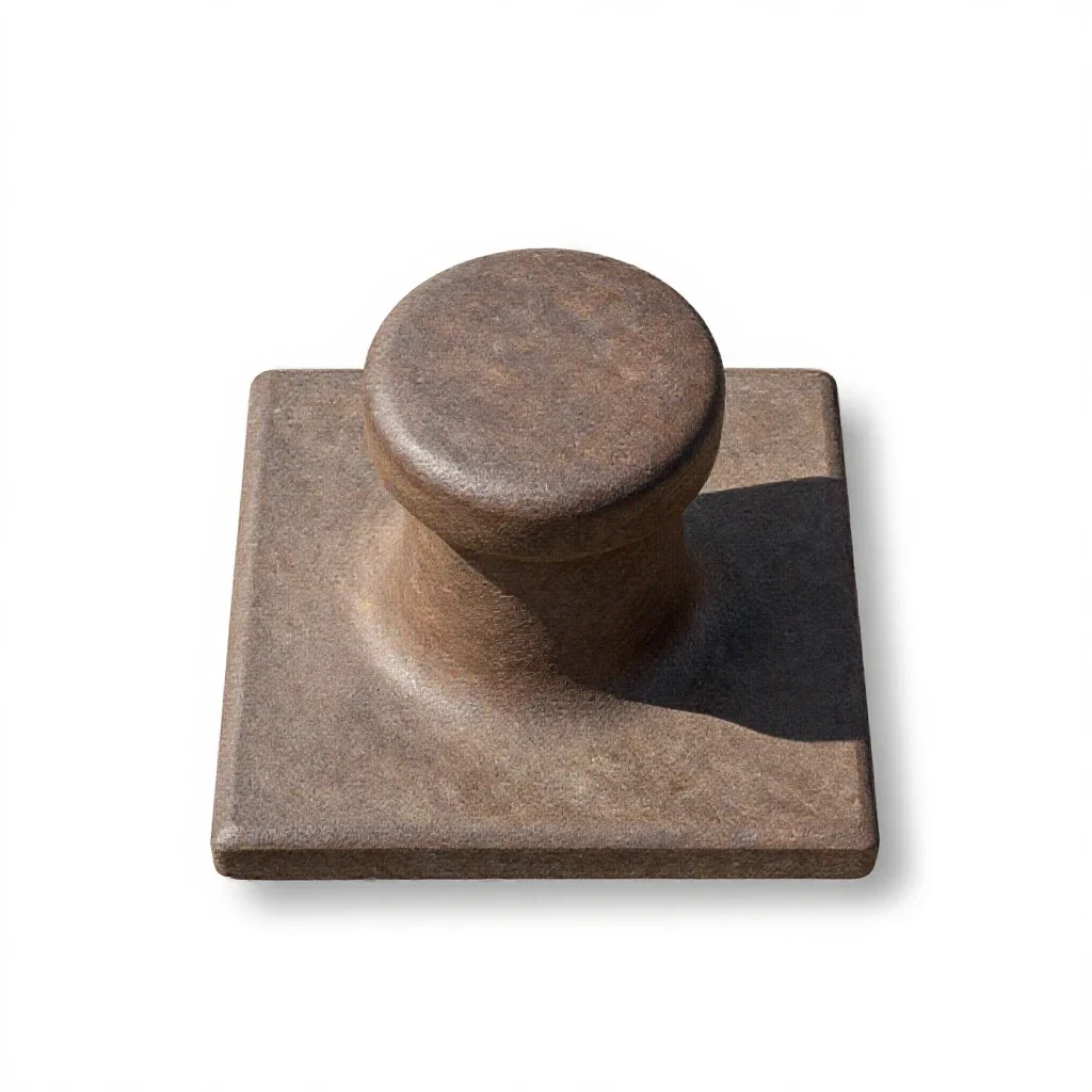 Mooring bollard isolated on a white background