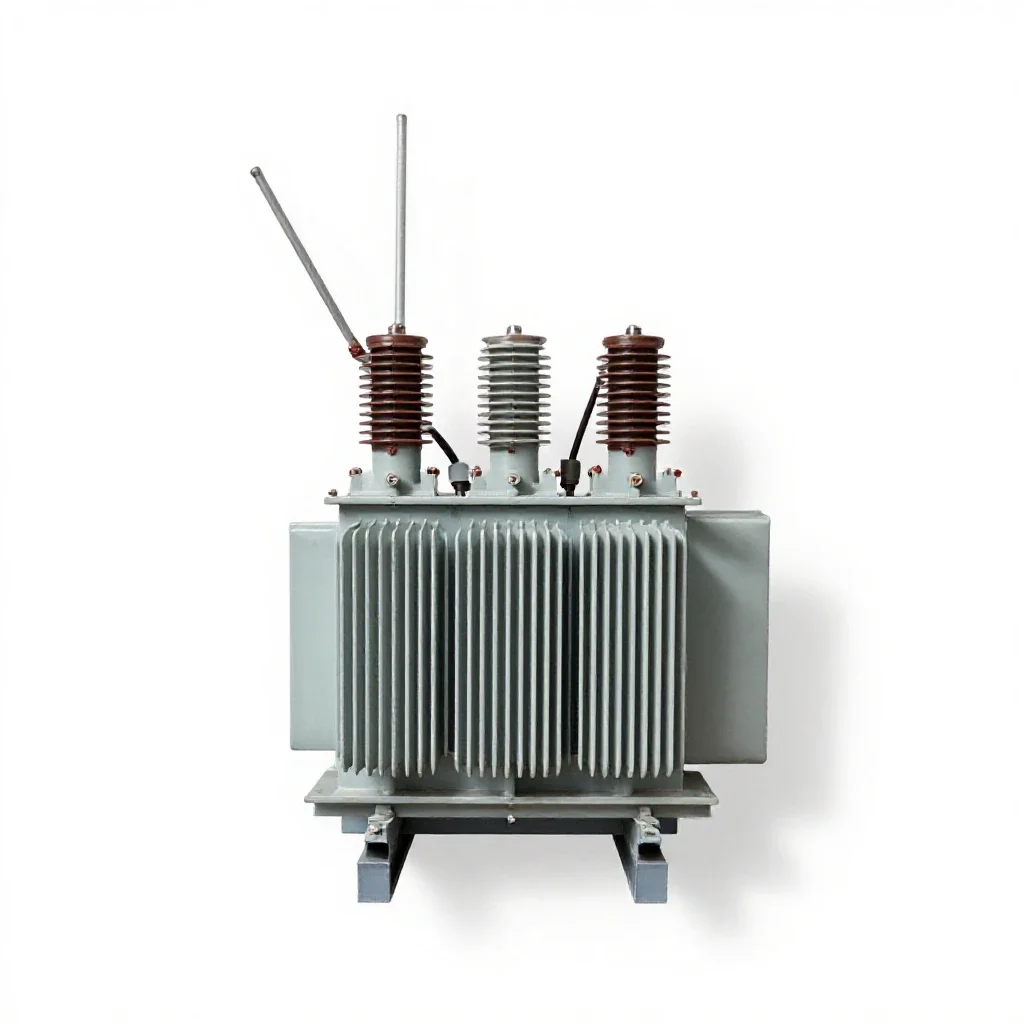 Transformer substation model isolated on a white background
