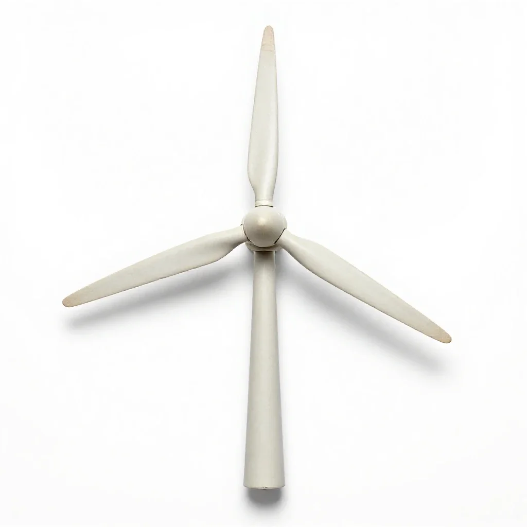 Wind turbine nacelle model isolated on a white background