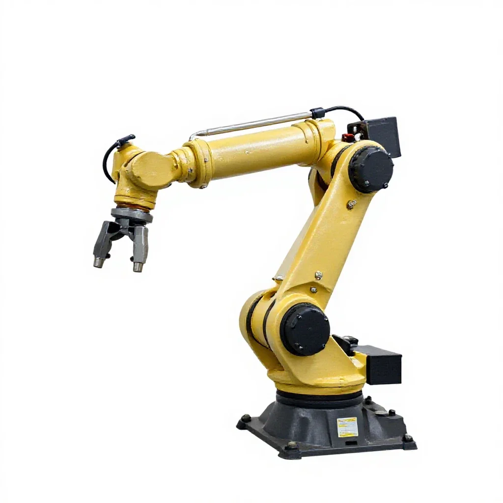 Industrial robot arm isolated on a white background