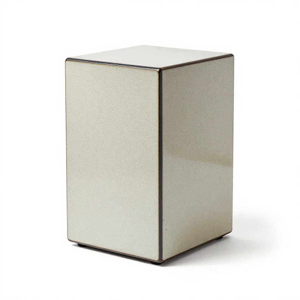 Cajon box drum isolated on a white background