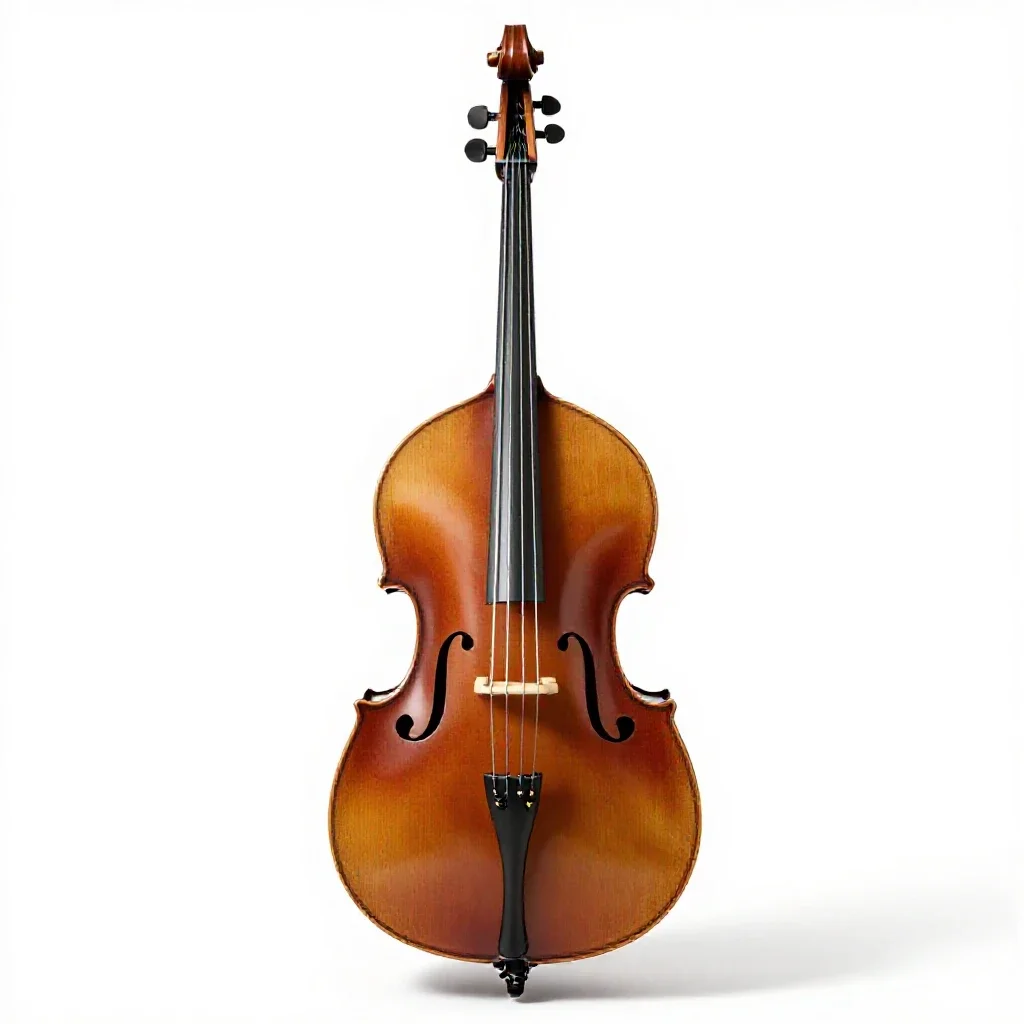 Double bass isolated on a white background