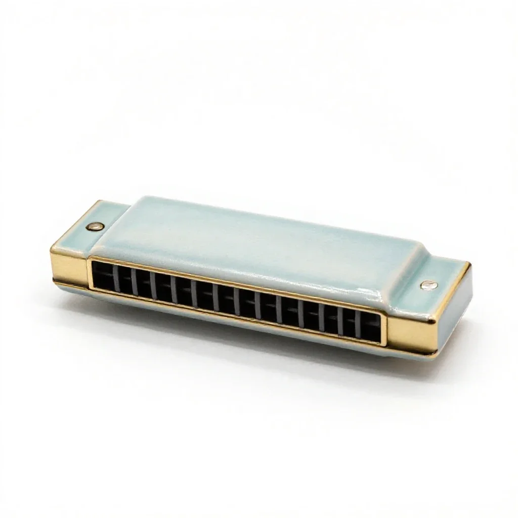 Harmonica isolated on a white background