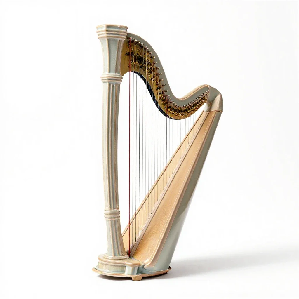 Harp isolated on a white background