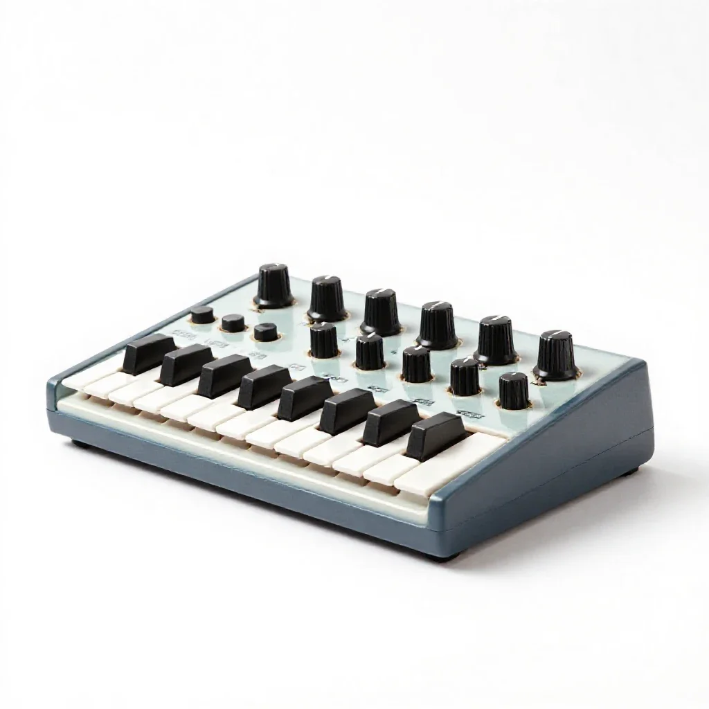 Modular synthesizer isolated on a white background