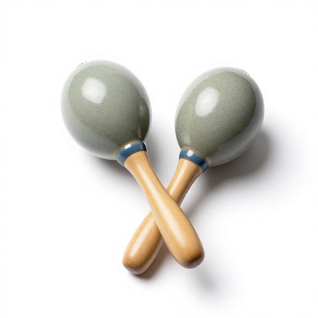 Pair of maracas isolated on a white background