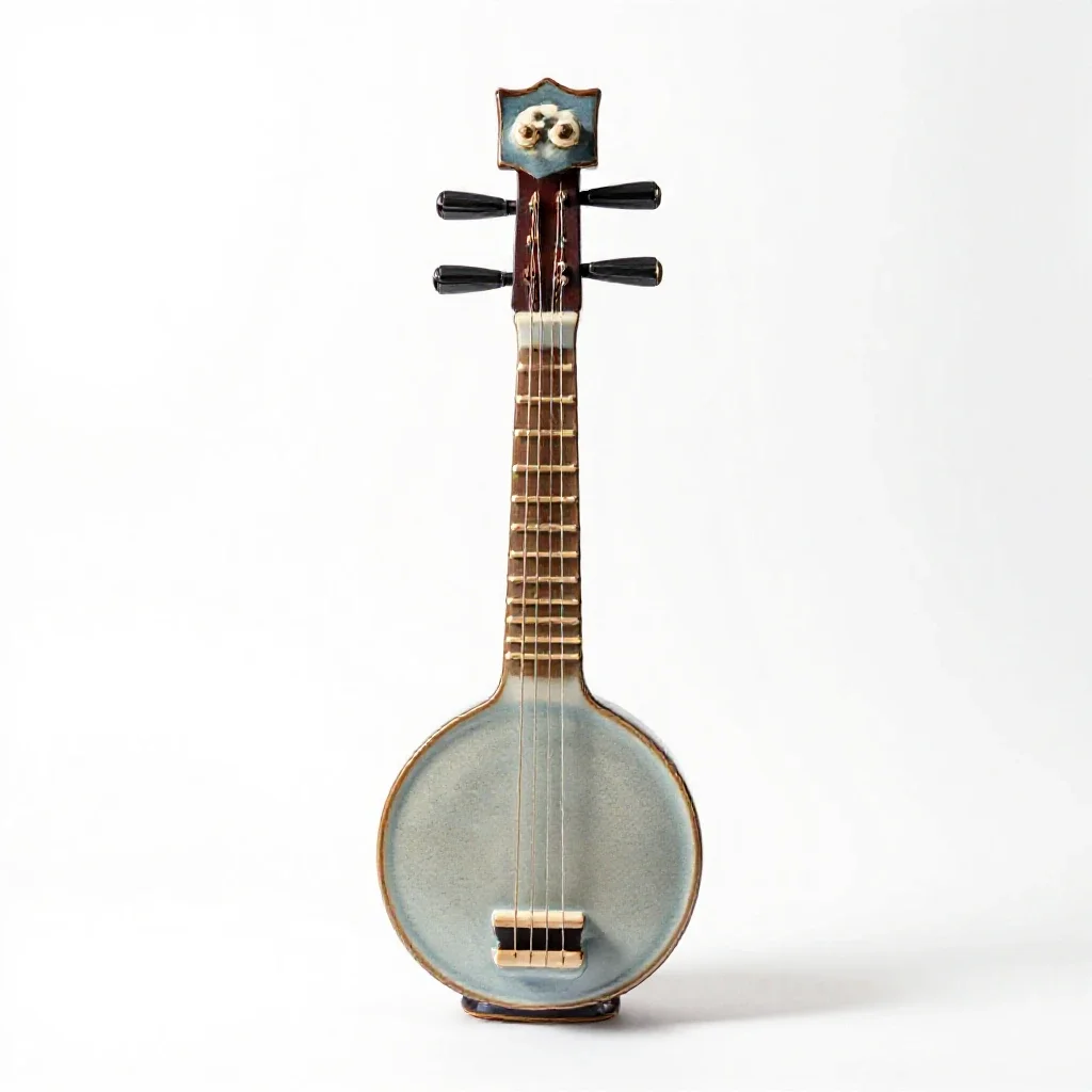 Sitar isolated on a white background