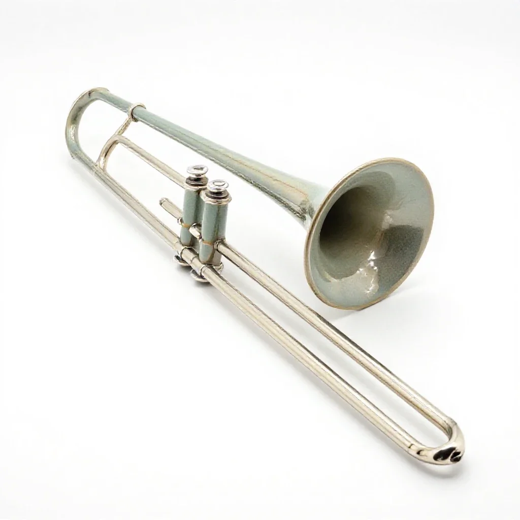 Trombone isolated on a white background