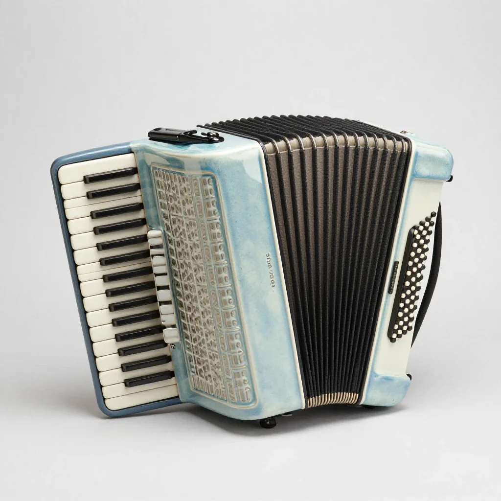 Accordion isolated on a white background