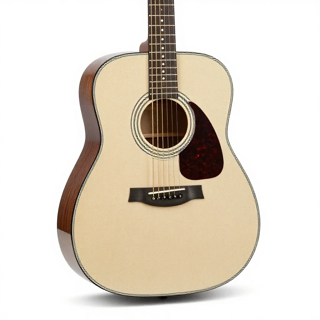 Acoustic guitar isolated on a white background