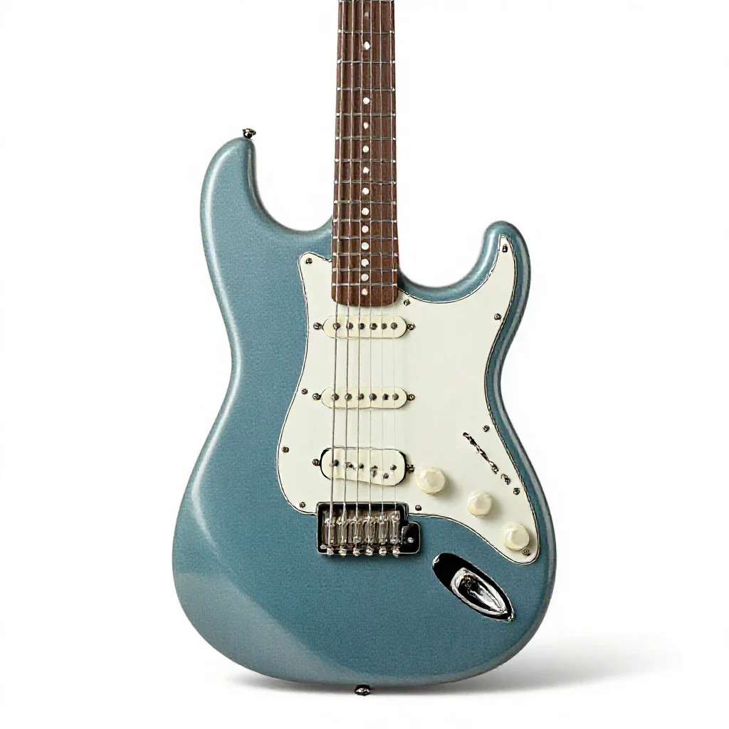 Electric guitar isolated on a white background