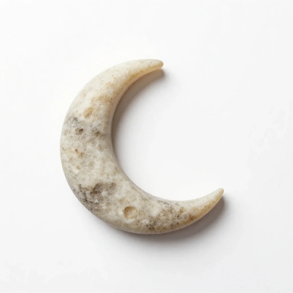 Night light shaped like a moon isolated on a white background