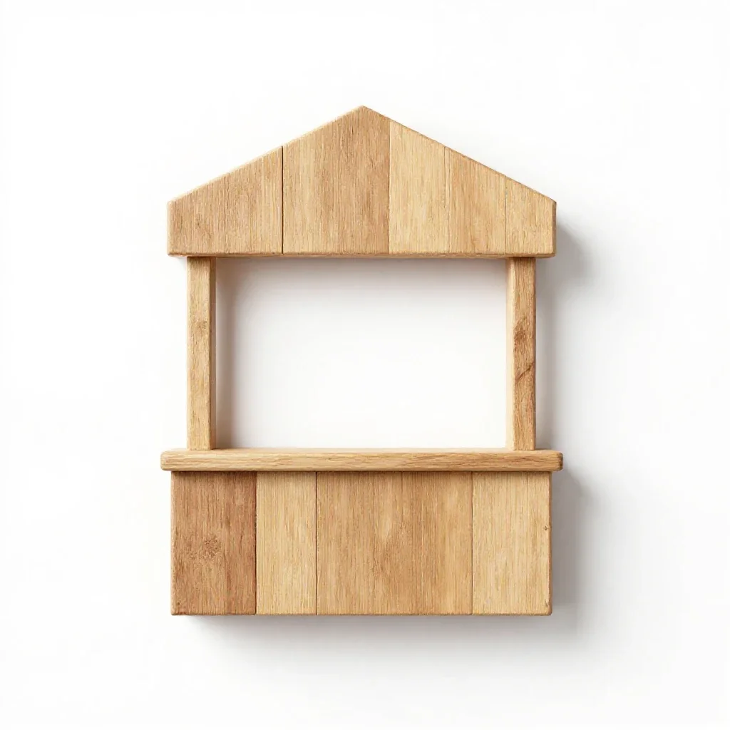 Puppet theatre isolated on a white background