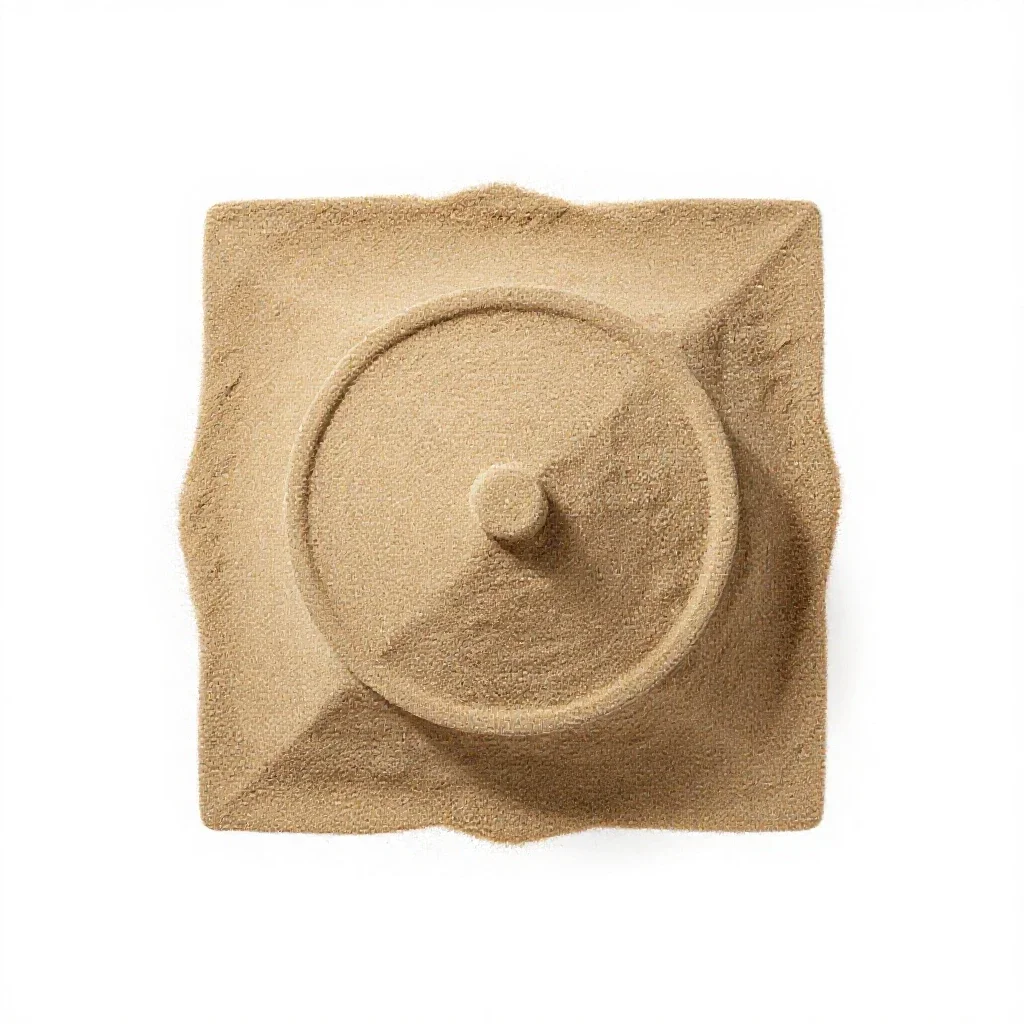 Sandpit with a lid isolated on a white background